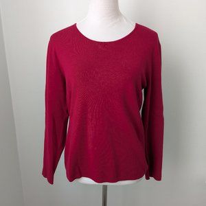 NWT Vintage Chico's Design "Lucie" Red Silk/Rayon Blend Sweater, Medium (1)